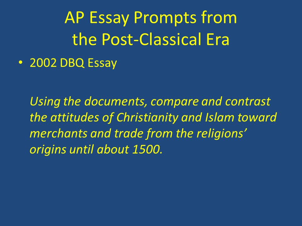 Islam And Christianity Merchants Essay Sample